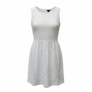 ✨ George White Eyelet Fit & Flare Dress – Size 10 ✨